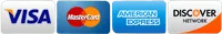 Visa, MasterCard, American Express and Discover accepted