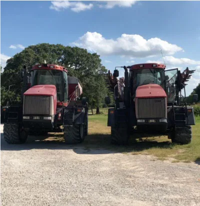 Two Roth Fertilizer application tractors